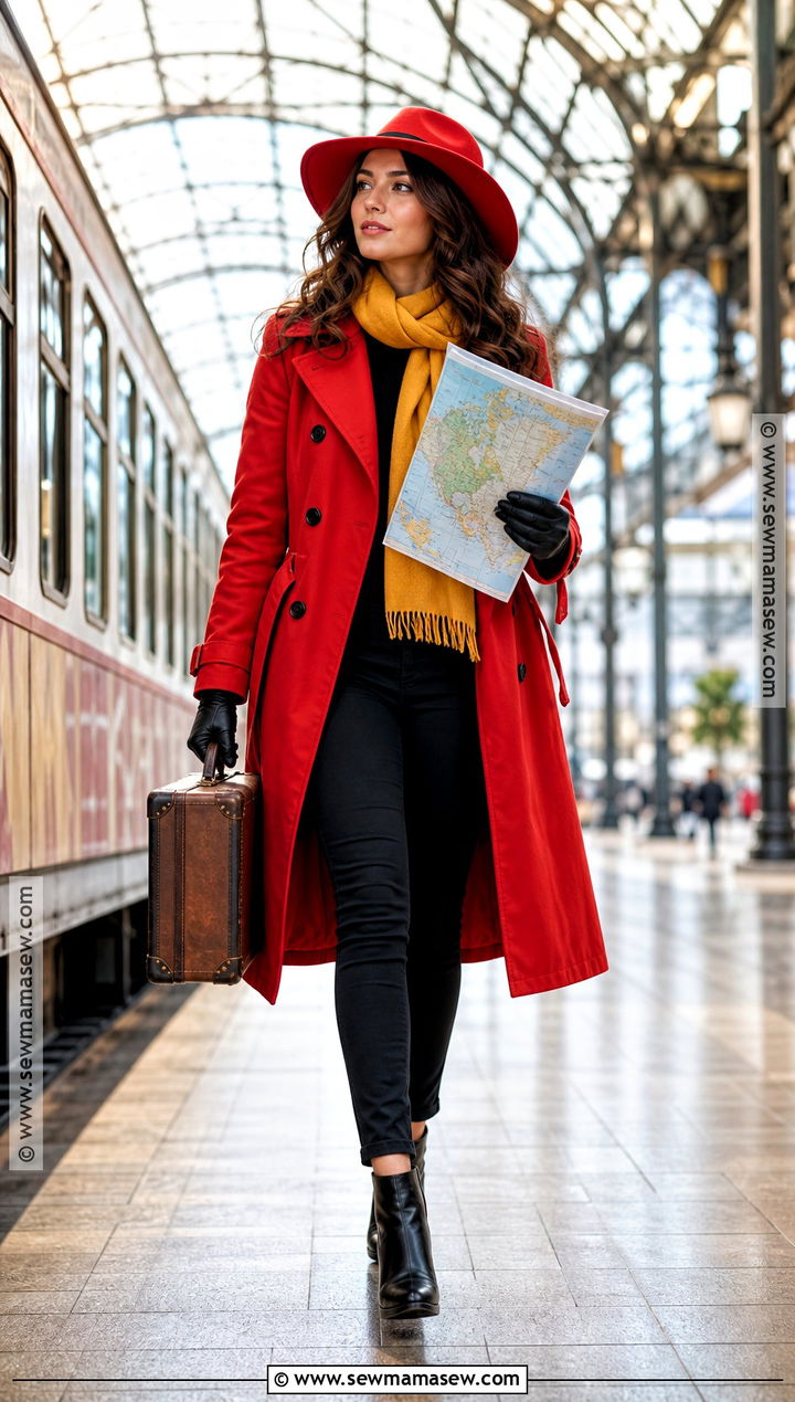 Carmen Sandiego Costume With Red Coat - 40 college halloween costume ideas brunette