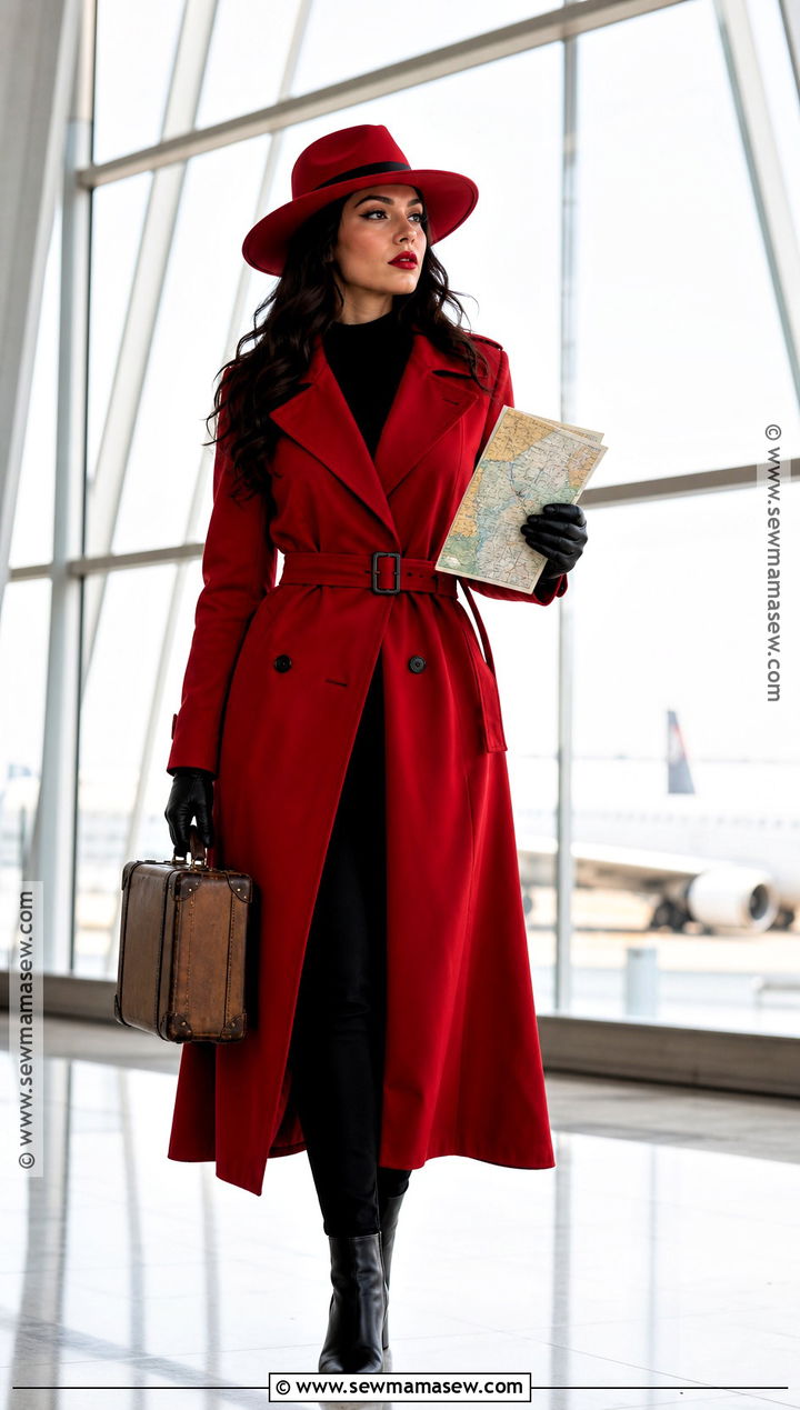 Carmen Sandiego Costume With Red Coat - 30 childhood heroes costume ideas