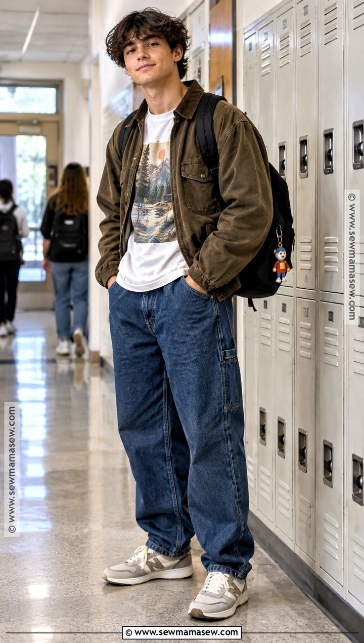 Carpenter Jeans And Graphic T Shirt Outfit - 15 jeans outfit back to school