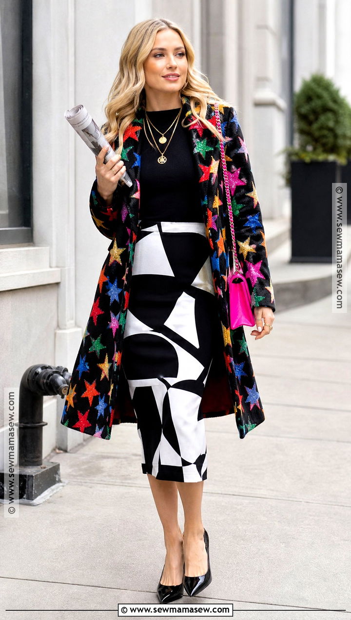 Carrie Bradshaw Print Mixing Costume - 30 Carrie Bradshaw Halloween Costume Ideas