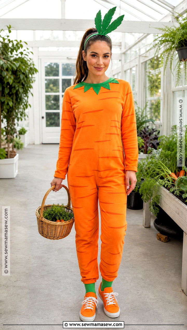 Carrot Costume With Green Top - 30 Food Costume Ideas