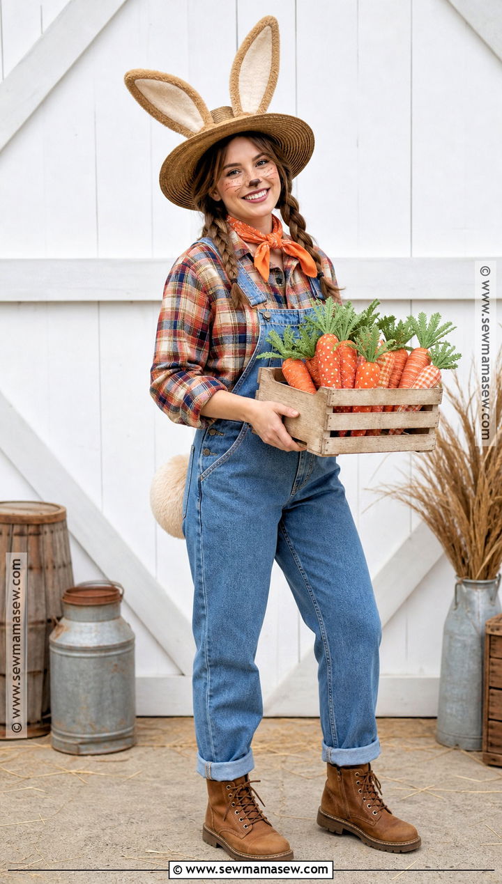 Carrot Farmer Bunny Costume - 50 bunny costume ideas