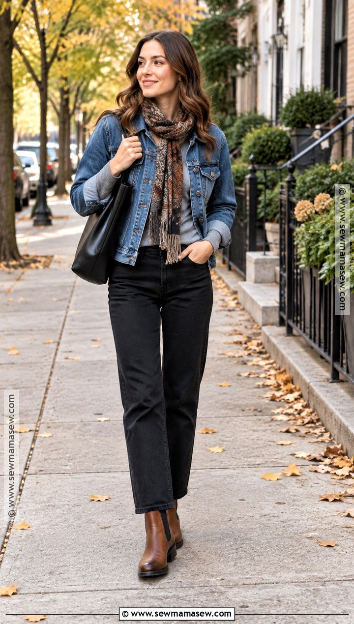 Casual Autumn Outfit With A Denim Jacket - 25 casual autumn outfits