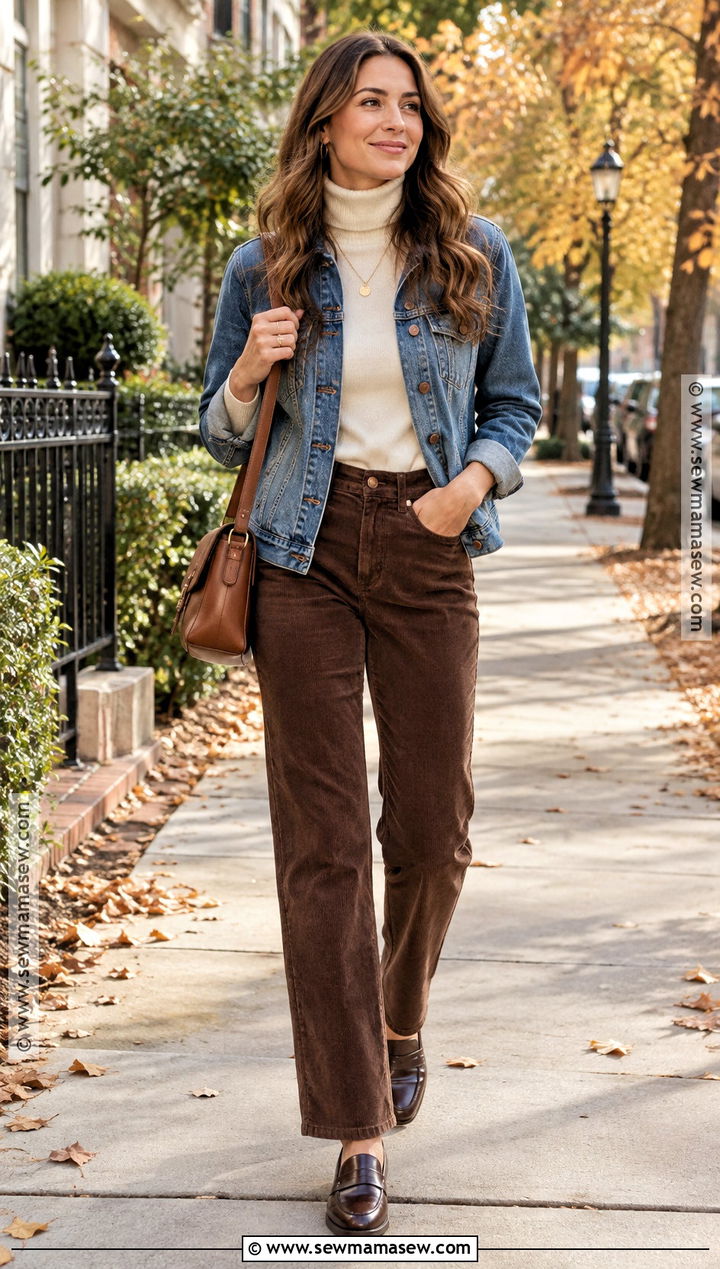 Casual Autumn Outfit With Corduroy Pants - 25 casual autumn outfits