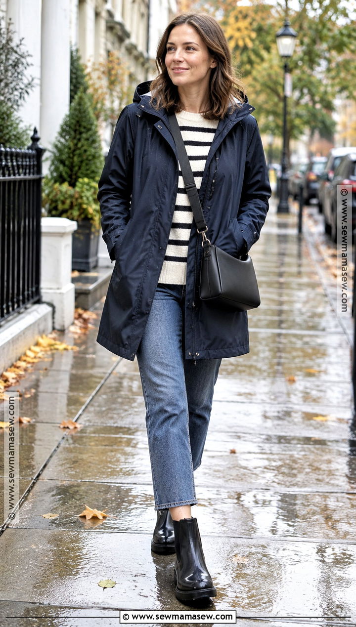 Casual Autumn Raincoat And Waterproof Boots Outfit - 25 outfit ideas autumn casual