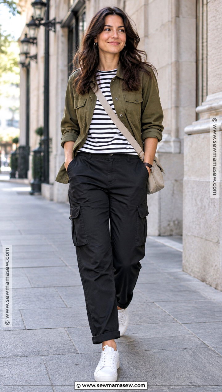 Casual Autumn Utility Jacket And Cargo Pants Outfit - 20 autumn fashion casual ideas
