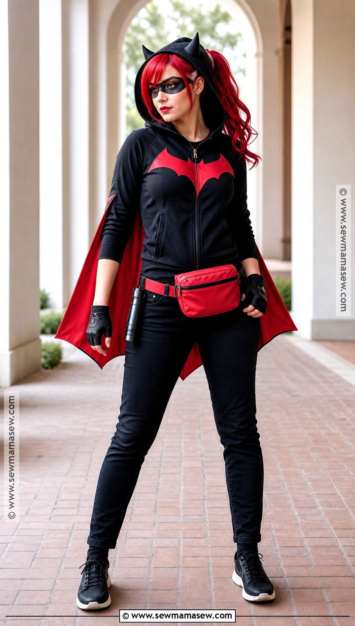 Casual Batwoman Costume With Hoodie - 40 Batwoman Costume Ideas
