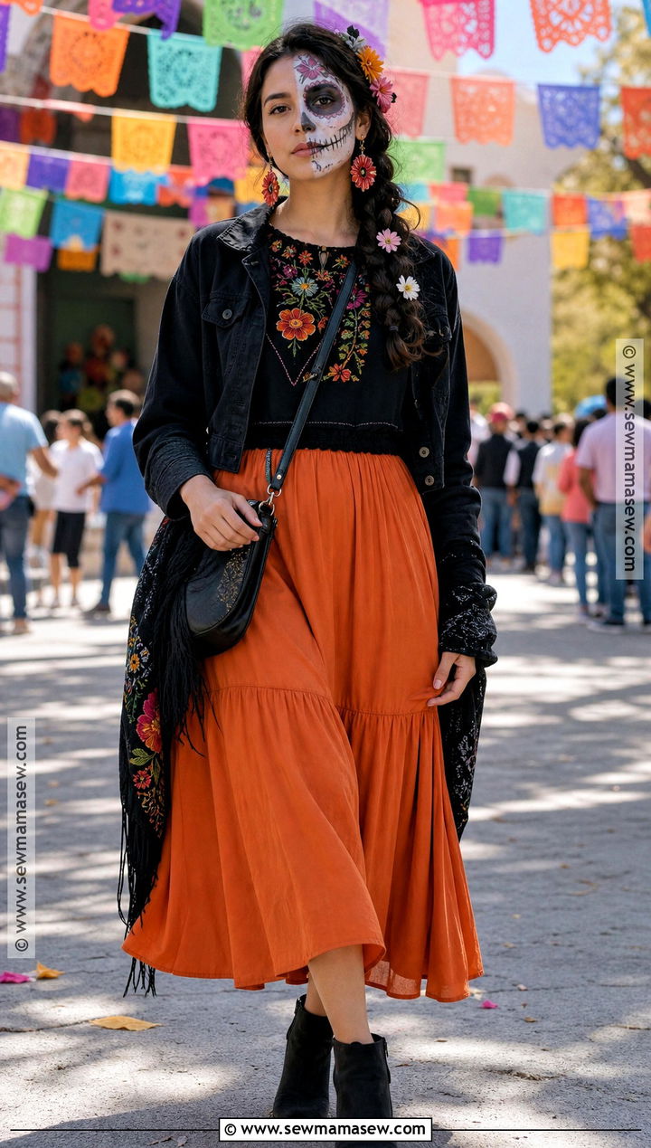 Casual Day Of The Dead Outfit - 35 day of the dead outfit ideas
