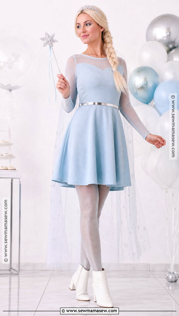 Casual Elsa Skater Dress Costume - 30 elsa halloween costume ideas