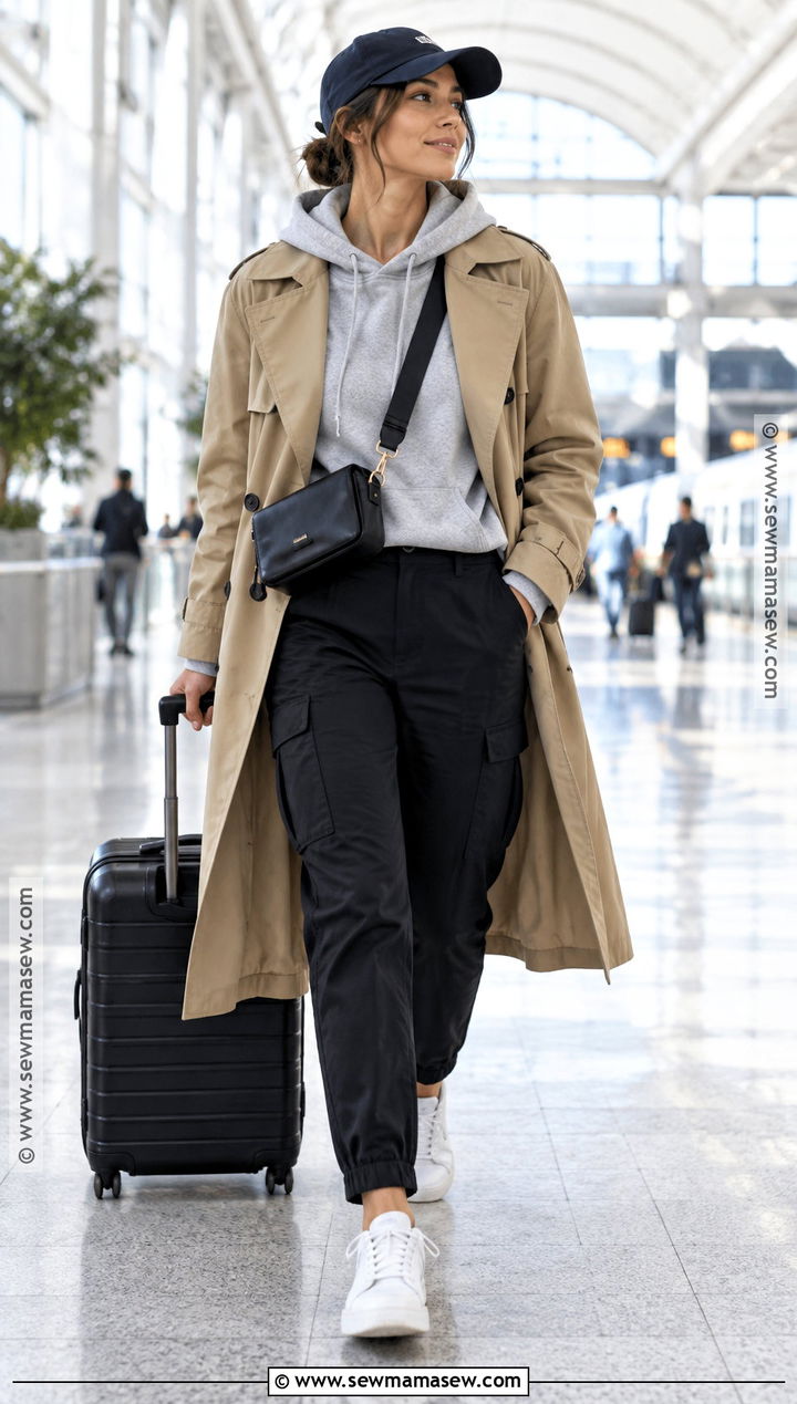 Casual Fall Hoodie And Trench Coat Outfit - 15 Casual Fall Clothing Collection Ideas