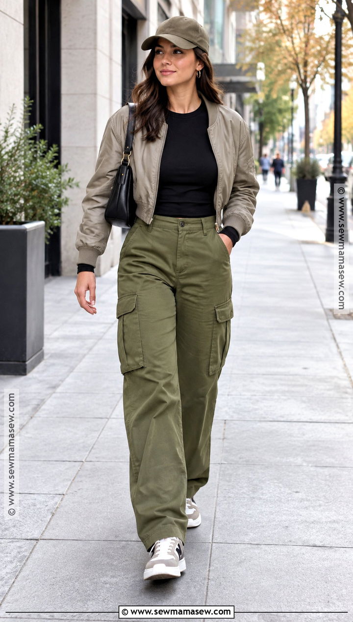 Casual Fall Outfit With Cargo Pants - 15 Cute Fall Outfit Ideas Casual