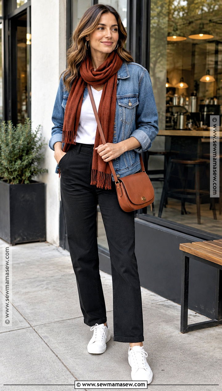 Casual Fall Outfit With a Denim Jacket - 15 Cute Fall Outfit Ideas Casual