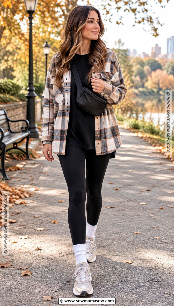 Casual Fall Shacket And Leggings Outfit - 30 casual fall outfits