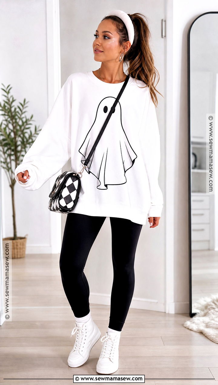Casual Ghost Halloween Outfit - 35 cute halloween outfits