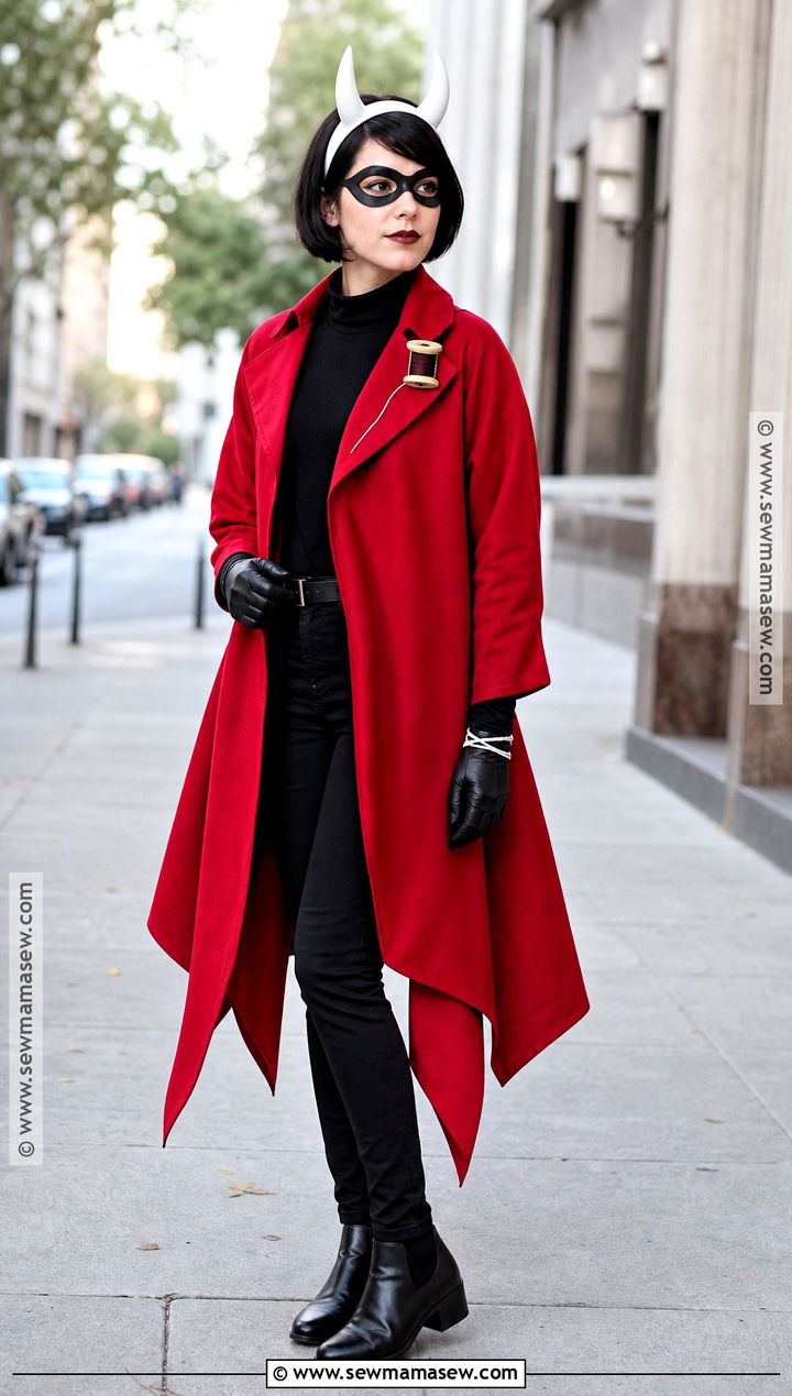 Casual Hornet Cosplay With Red Coat - 40 hornet cosplay ideas
