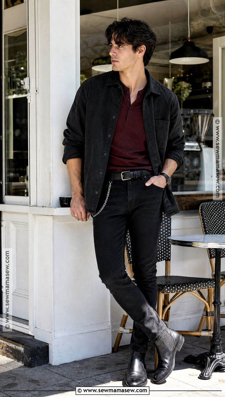 Casual Jeans Vampire Aesthetic Outfit - 30 vampire aesthetic outfit male ideas