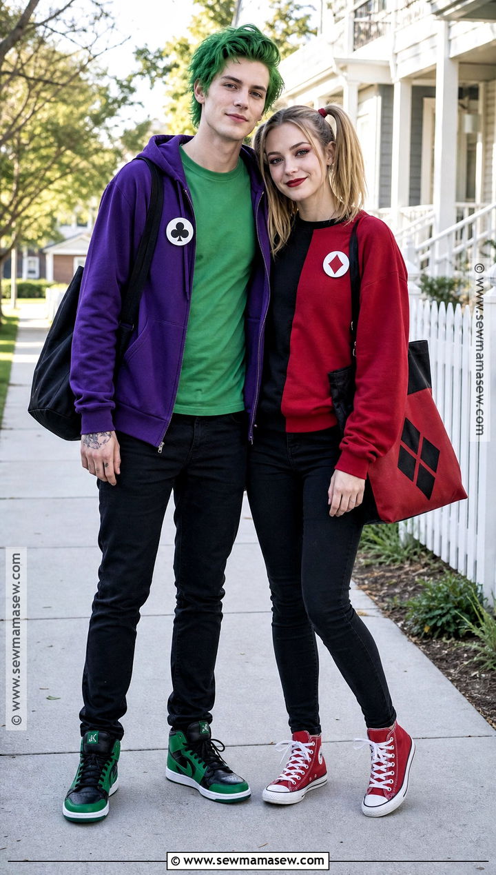 Casual Joker And Harley Quinn Couple Costume - 35 joker couple costume ideas
