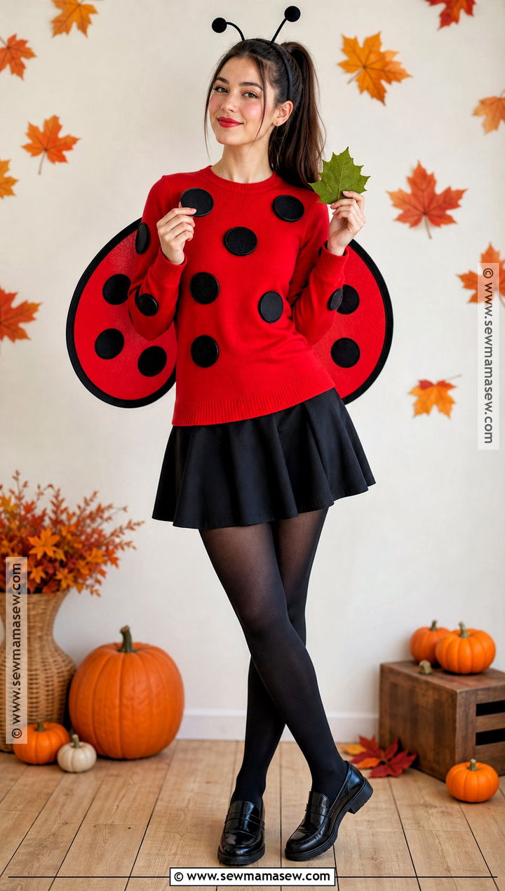 Casual Ladybug Costume With Red Sweater - 35 casual halloween costumes