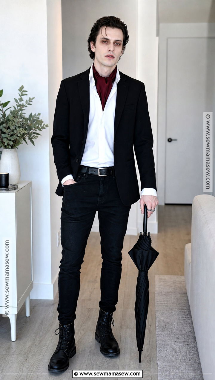 Casual Last Minute Vampire Costume - 30 Vampire Halloween Costume Ideas for Men