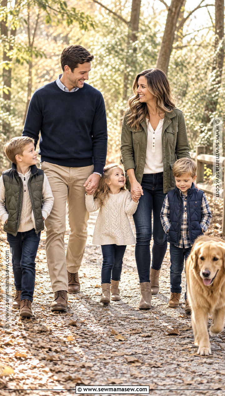 Casual Layered Outfits for Fall Family Pictures - 15 fall outfit ideas family pictures
