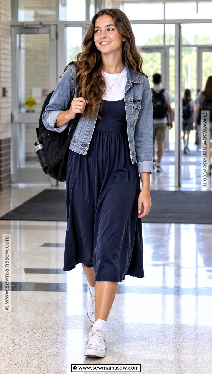 Casual Midi Dress Back To School Outfit - 20 back to school outfits highschool freshman