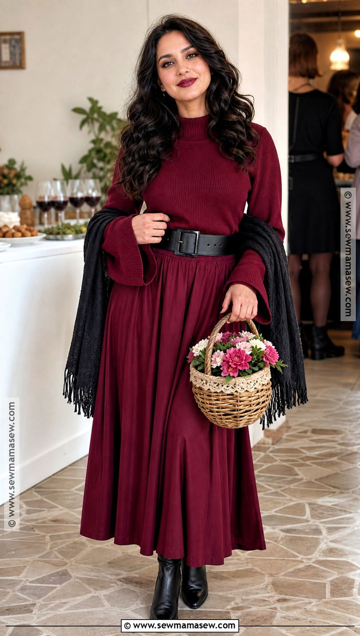 Casual Mother Gothel Costume With Burgundy Sweater - 40 mother gothel costume ideas