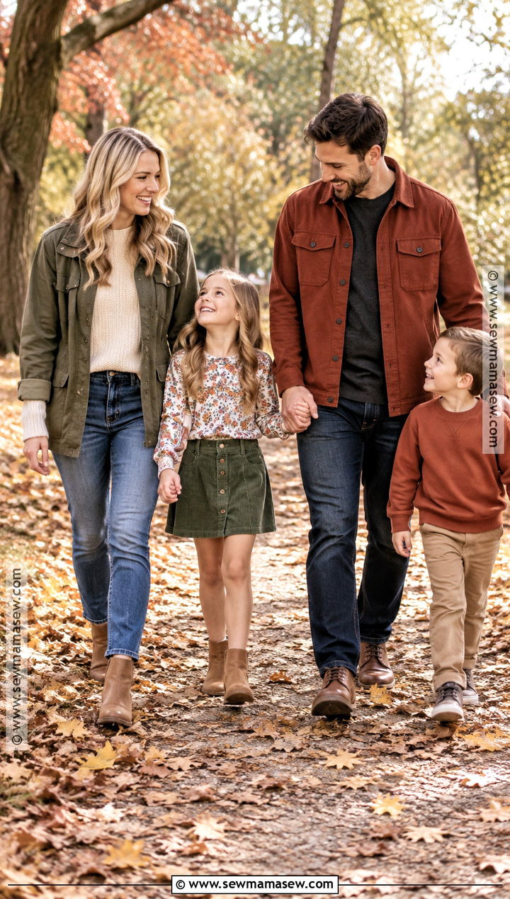 Casual Park Fall Family Outfit - 15 fall family outfits 2026