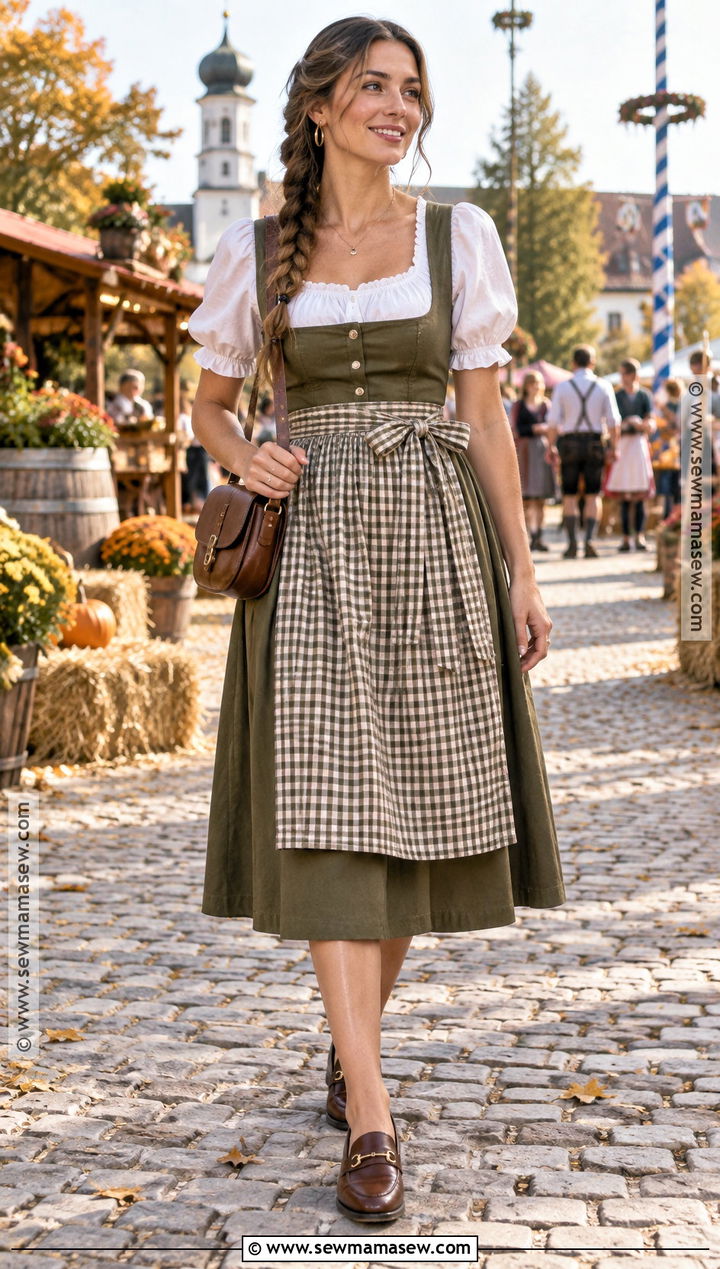 Casual Pinafore Dress Oktoberfest Outfit - 15 October Fest Dress Ideas