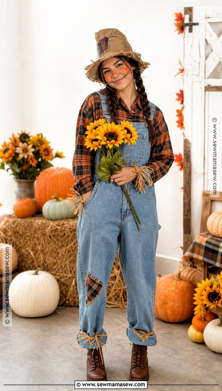 Casual Scarecrow Costume With Flannel - 35 casual halloween costumes