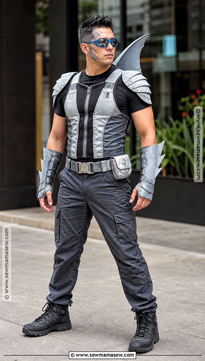 Casual Sharkboy Costume With Cargo Pants - 30 sharkboy costume ideas