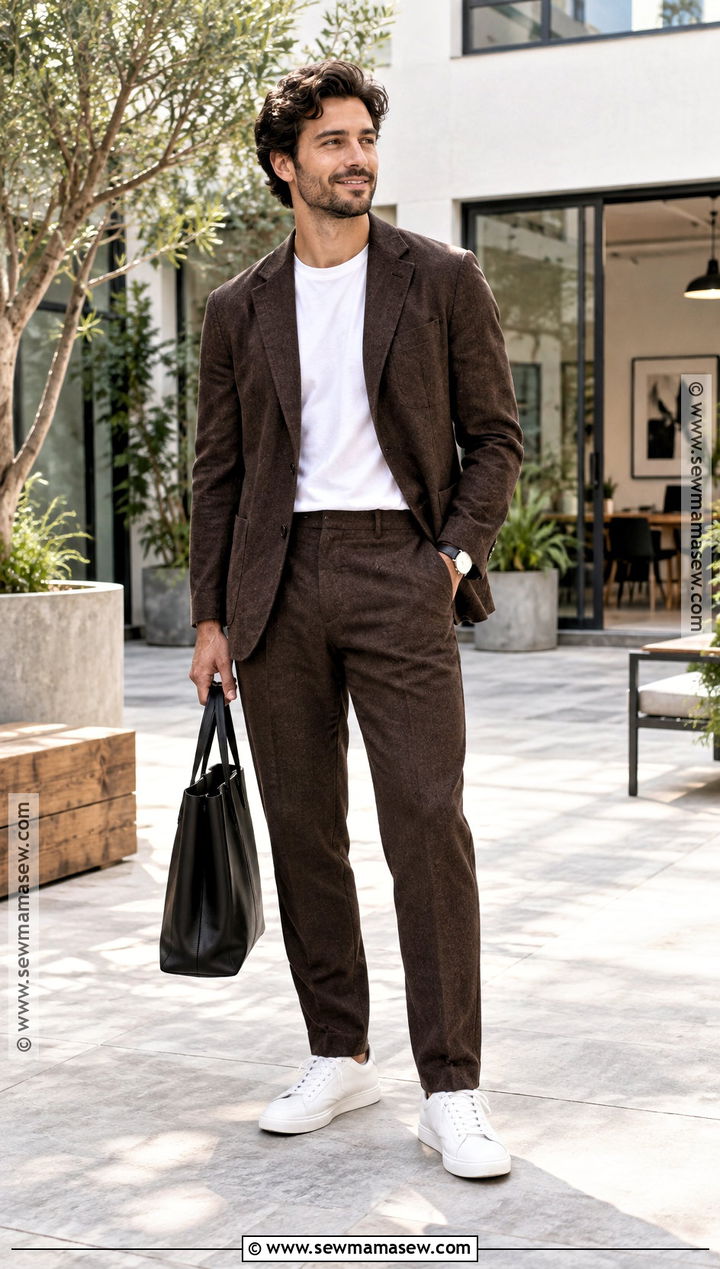 Casual Suit And Sneakers Fall Outfit - 20 mens fall outfit ideas