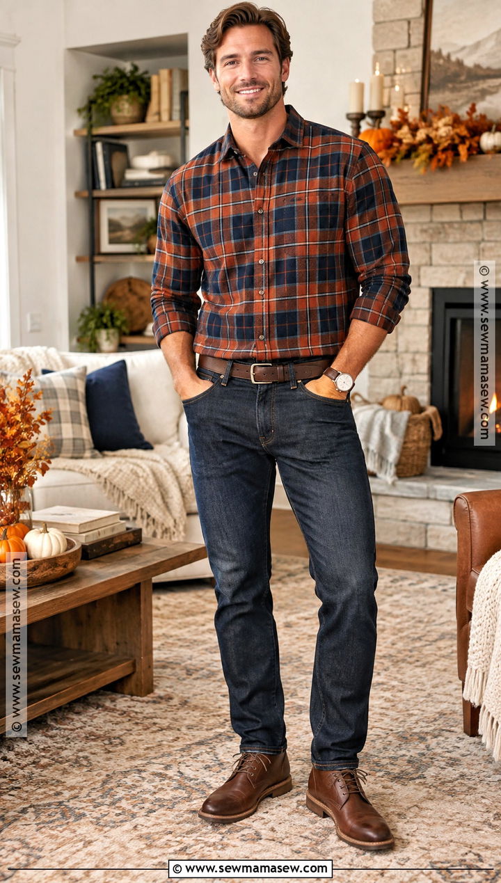 Casual Thanksgiving Flannel Outfit - 25 thanksgiving outfit ideas for men