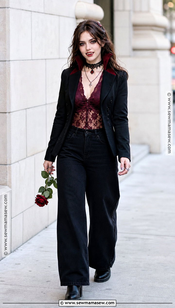 Casual Vampire Costume With Jeans - 30 Halloween Vampire Costumes for Women
