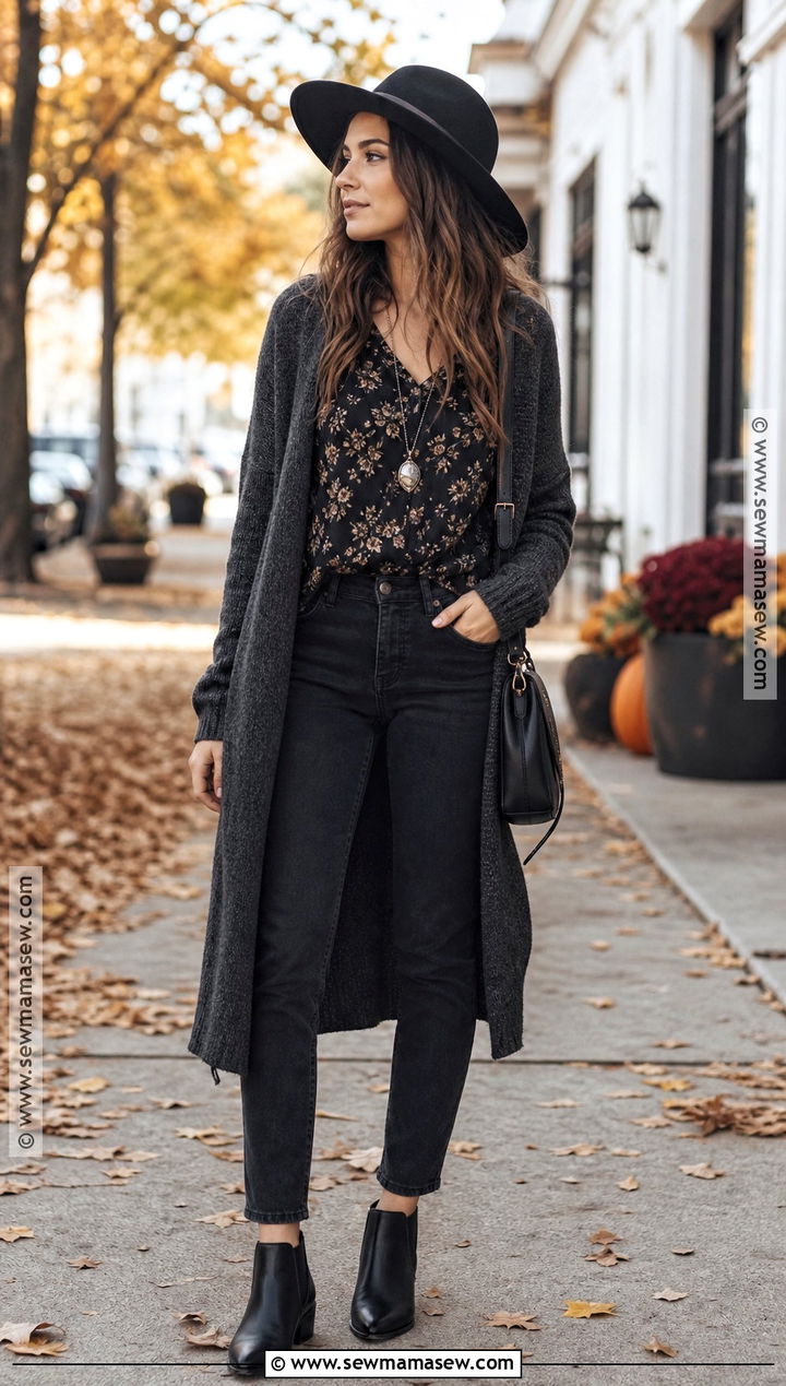Casual Witch Outfit With Black Jeans - 50 witch outfit ideas