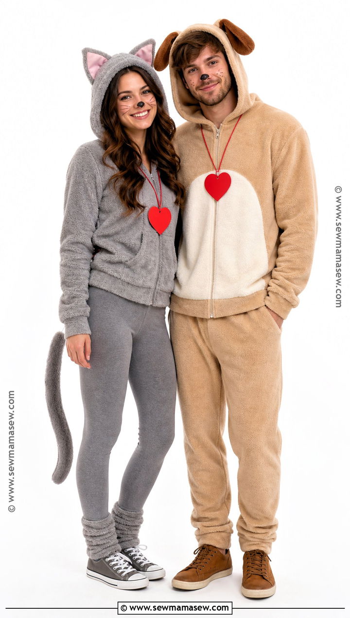 Cat And Dog Couple Beanie Baby Costume - 40 beanie baby costume ideas