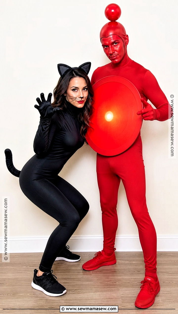 Cat And Laser Pointer Couple Costume - 35 funny halloween costumes for couples