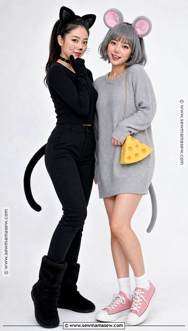 Cat And Mouse Friend Duo Costume - 30 friend duo halloween costumes