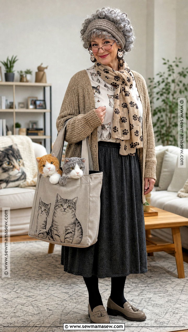 Cat Granny Costume - 30 granny dress up ideas