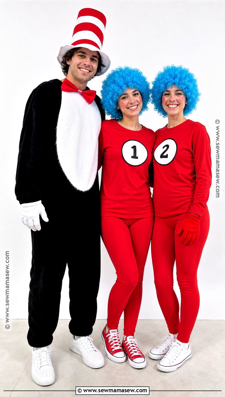 Cat In The Hat And Things Costume - 30 3 people costumes