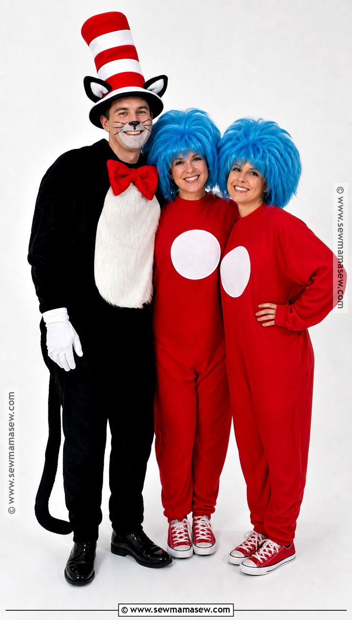 Cat In The Hat And Things Trio Costume - 30 trio dress up ideas