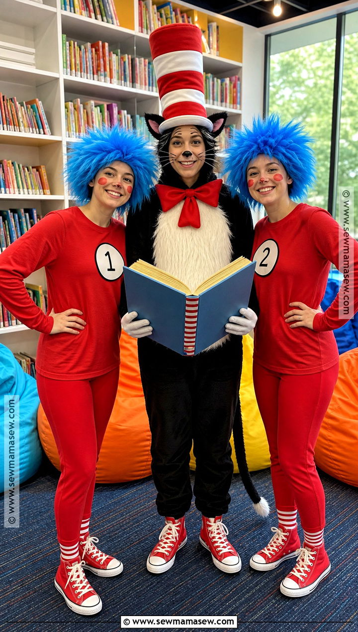Cat In The Hat And Things Trio Costume - 30 trio halloween costumes cute