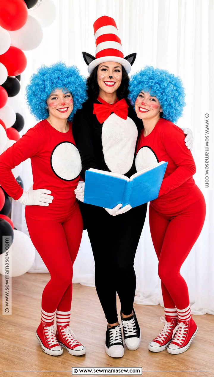 Cat In The Hat And Things Trio Costume - 35 Trio Costumes Halloween