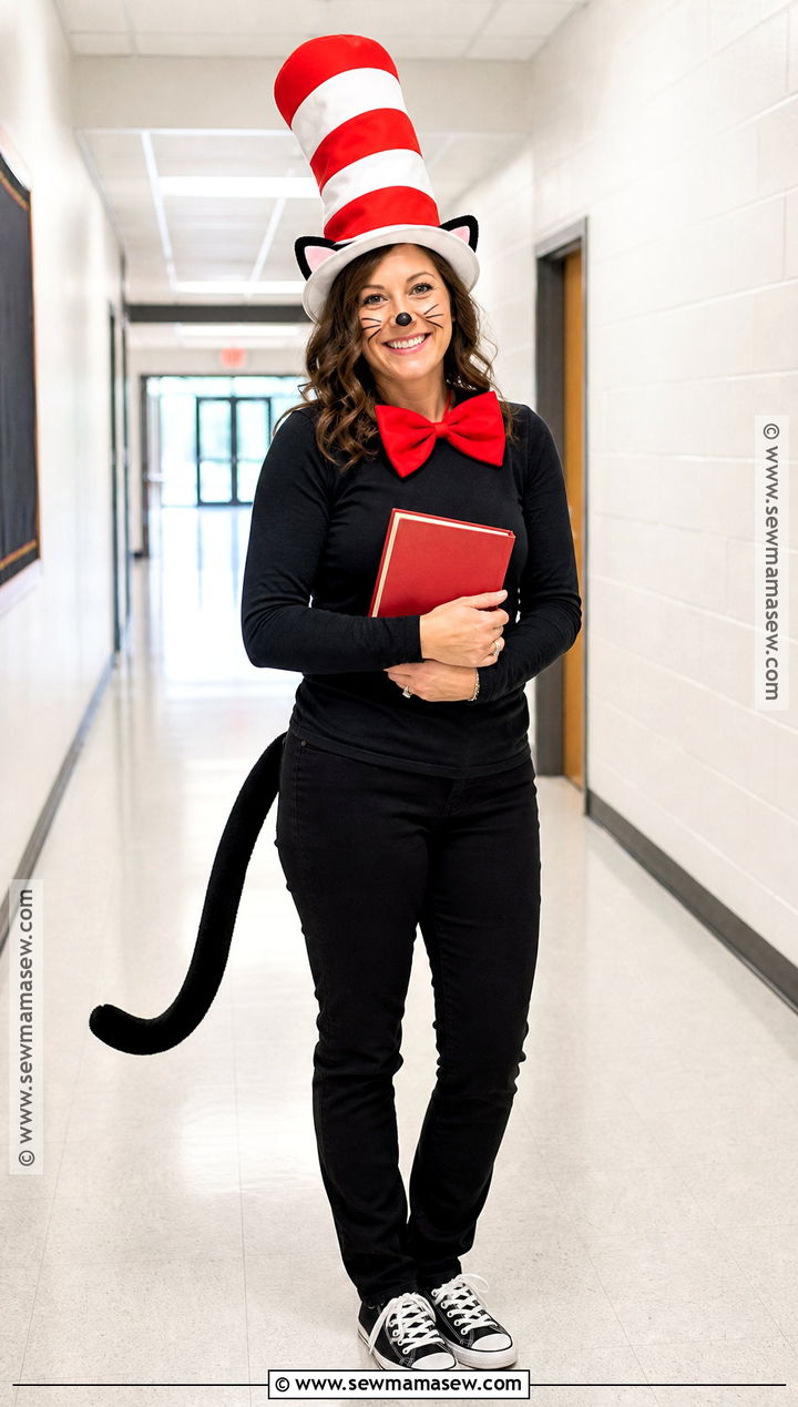 Cat In The Hat Costume - 30 easy book character costumes for teachers