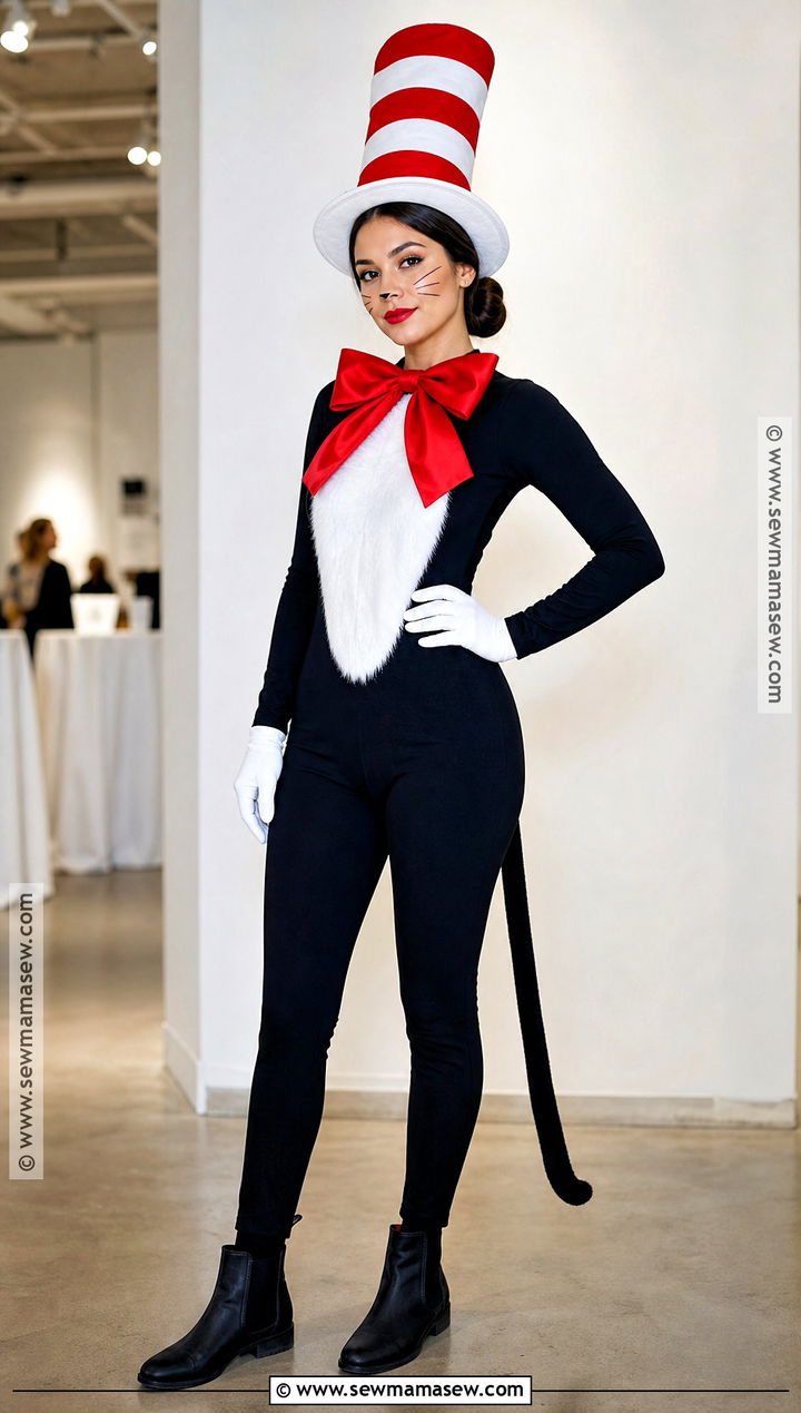 Cat In The Hat Costume With Black Jumpsuit - 30 cat in the hat costume women's ideas