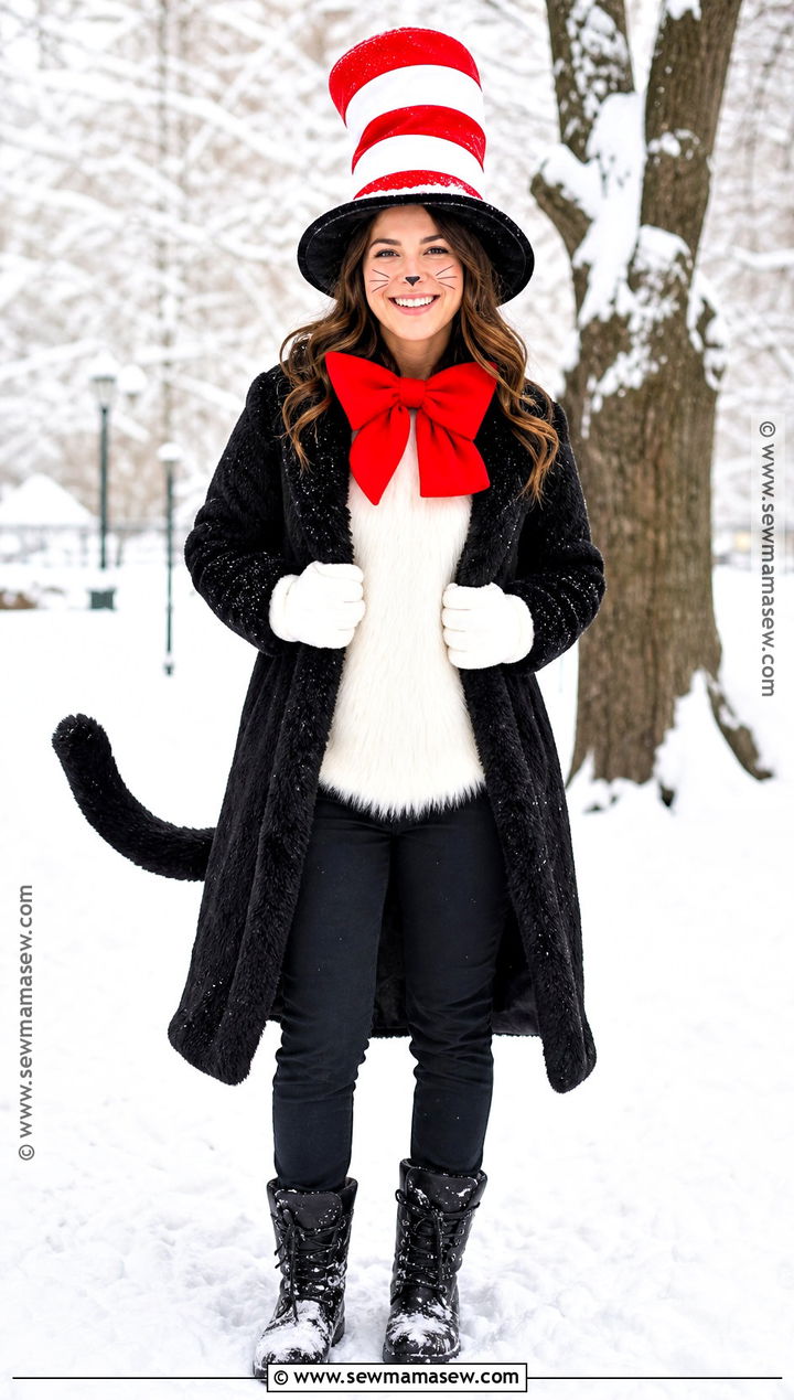 Cat In The Hat Costume With Faux Fur Coat - 30 cat in the hat costume women's ideas