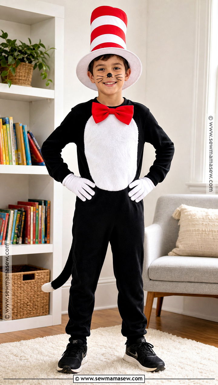 Cat In The Hat Costume With Striped Hat - 30 boys book character costumes