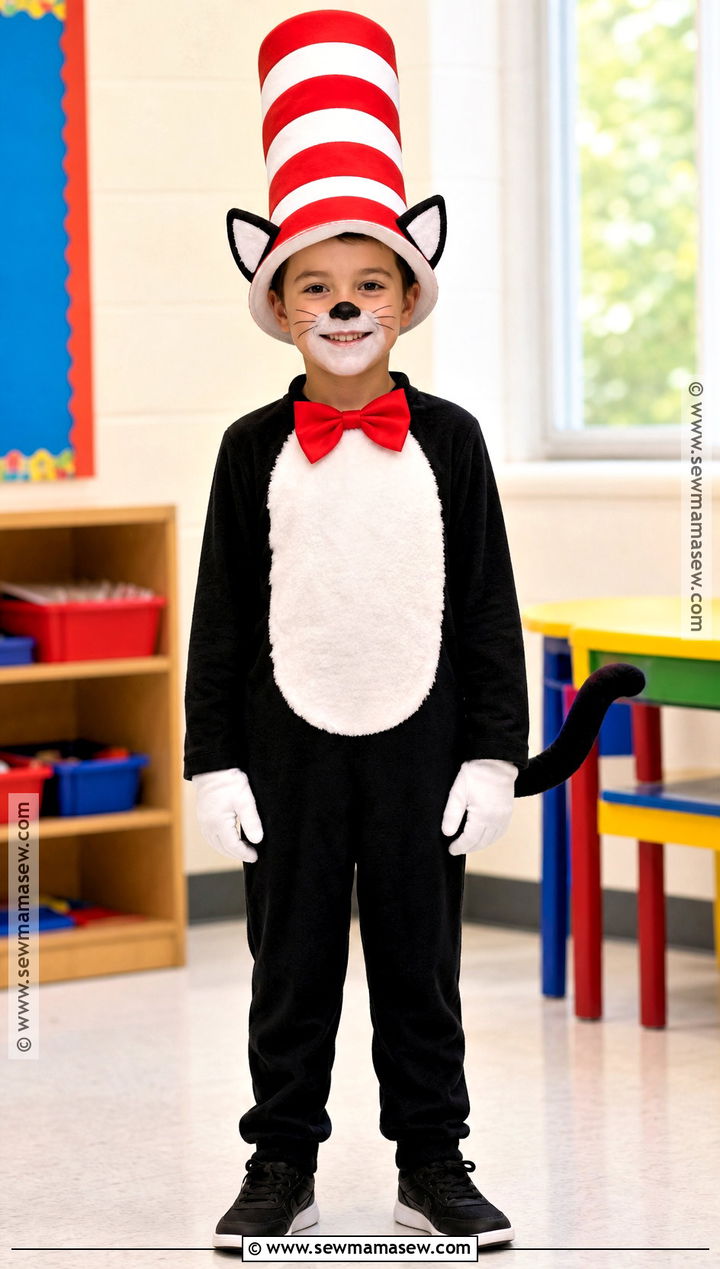 Cat In The Hat Costume With Striped Hat - 30 story book costumes