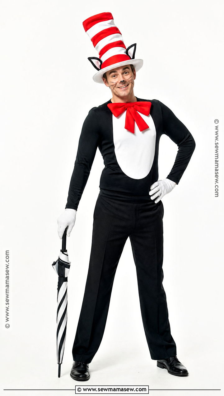 Cat In The Hat Costume With Striped Hat - 35 book character dress up ideas
