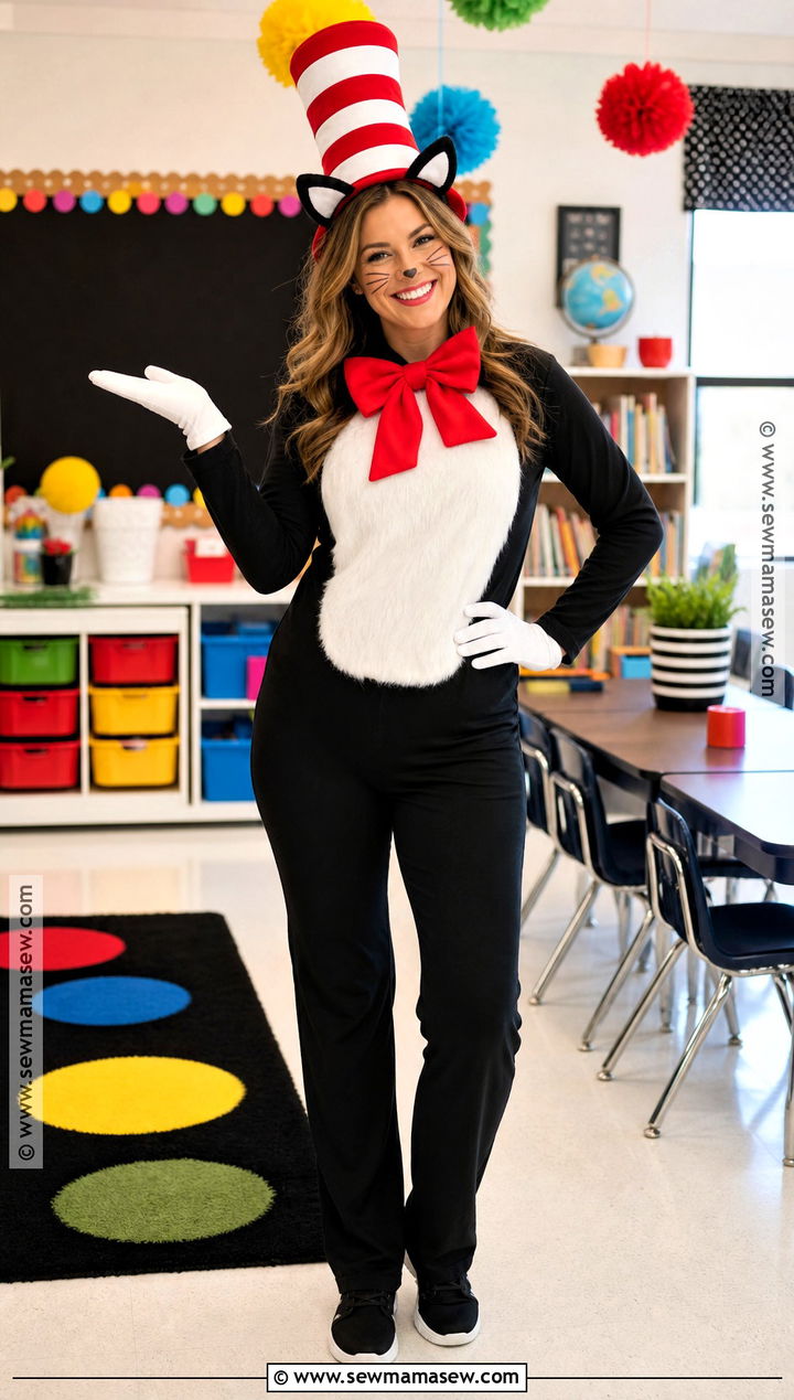 Cat In The Hat Costume With Striped Hat - 35 book week costumes for teachers