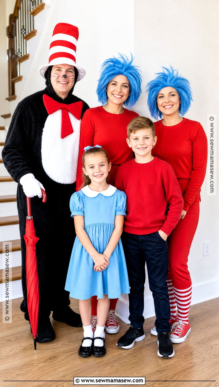 Cat In The Hat Family Costume - 30 cat and the hat costume ideas